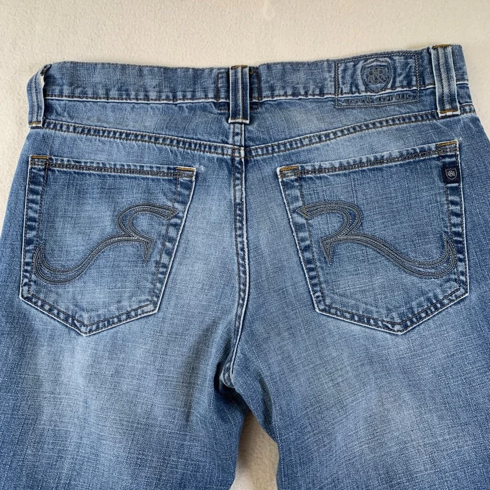Rock &‎ Republic Men's Neil Straight Leg Denim Jeans Light Wash Blue Size 34x30